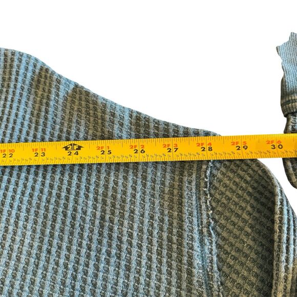 Free People We The Free Coraline Blue Thermal Oversized Pullover Size M Boho - Picture 9 of 9